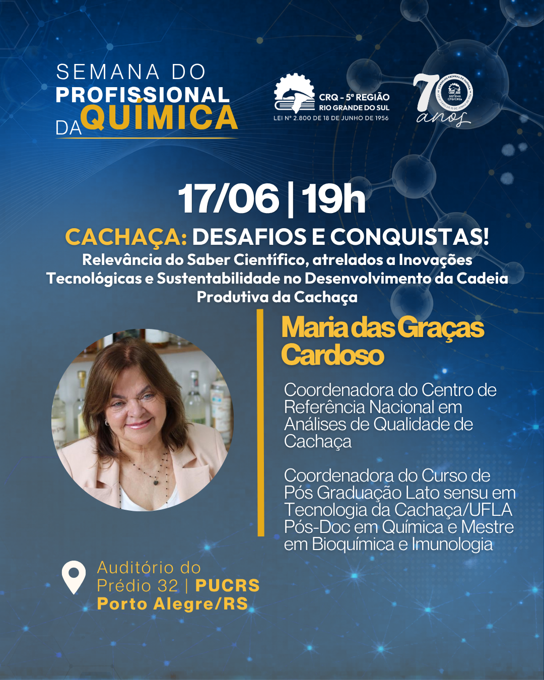 17/06 | CACHAÇA  - Semana do Profissional da Química