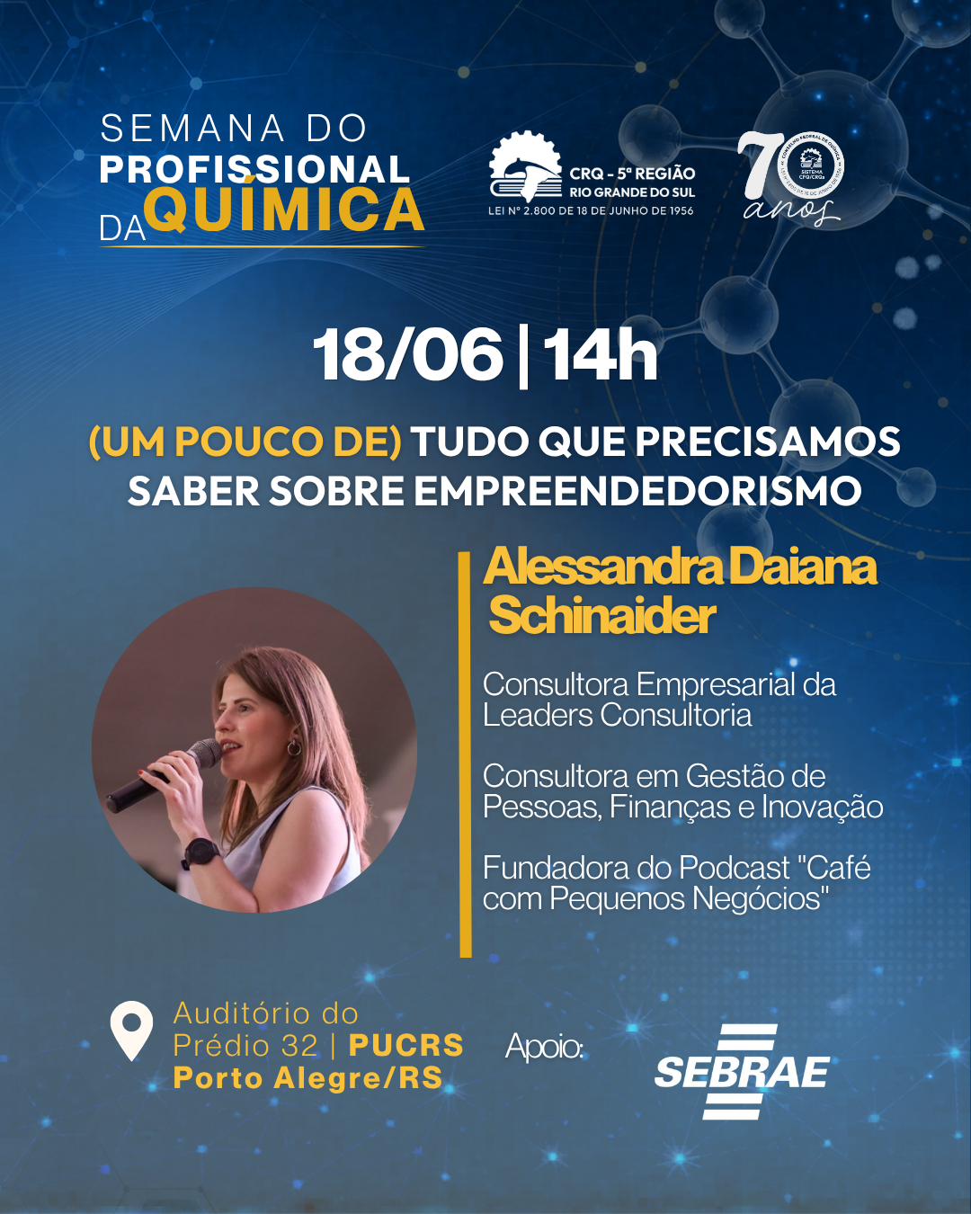 18/06 | EMPREENDEDORISMO - Semana do Profissional da Química