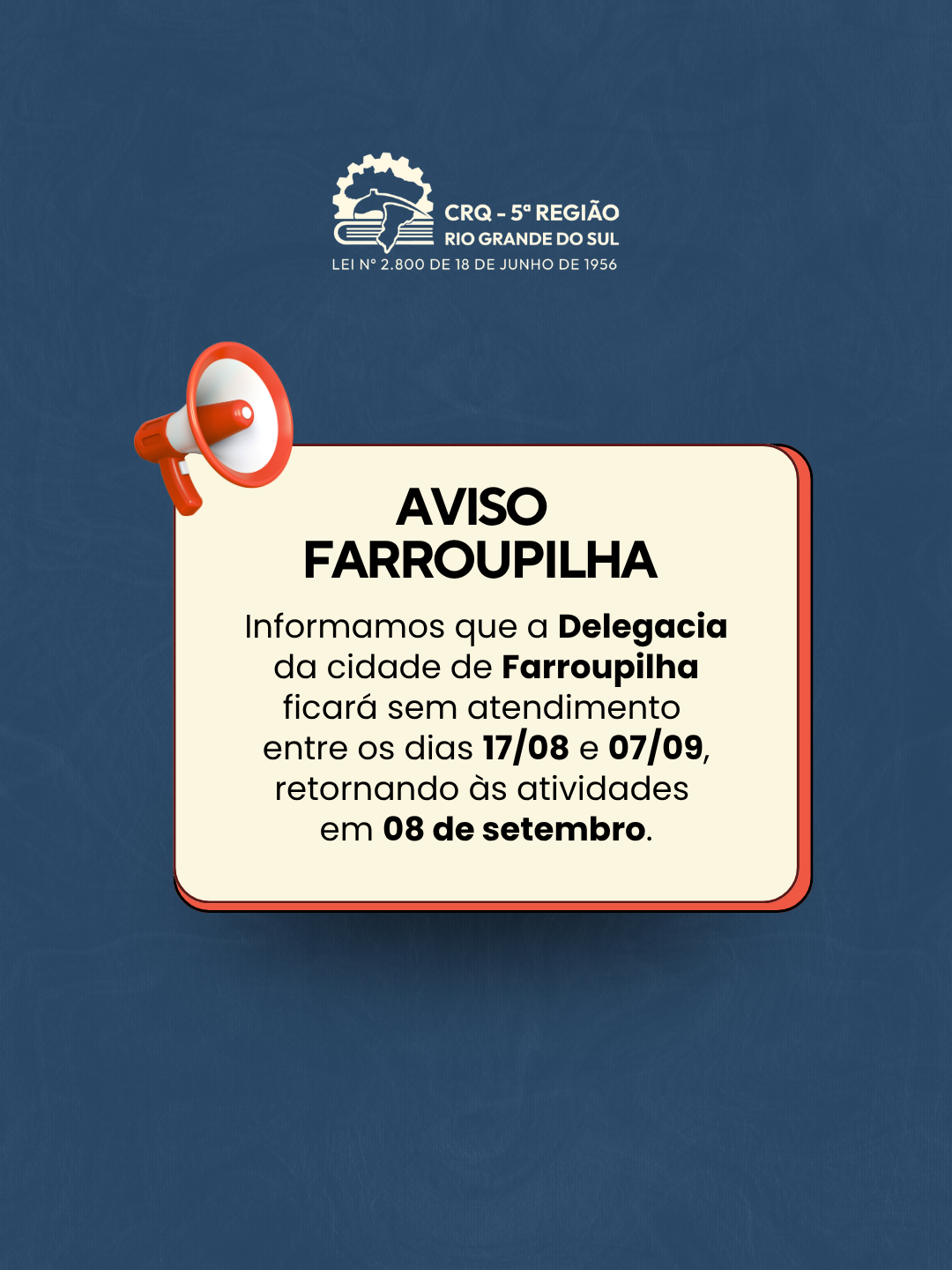 Aviso | Farroupilha