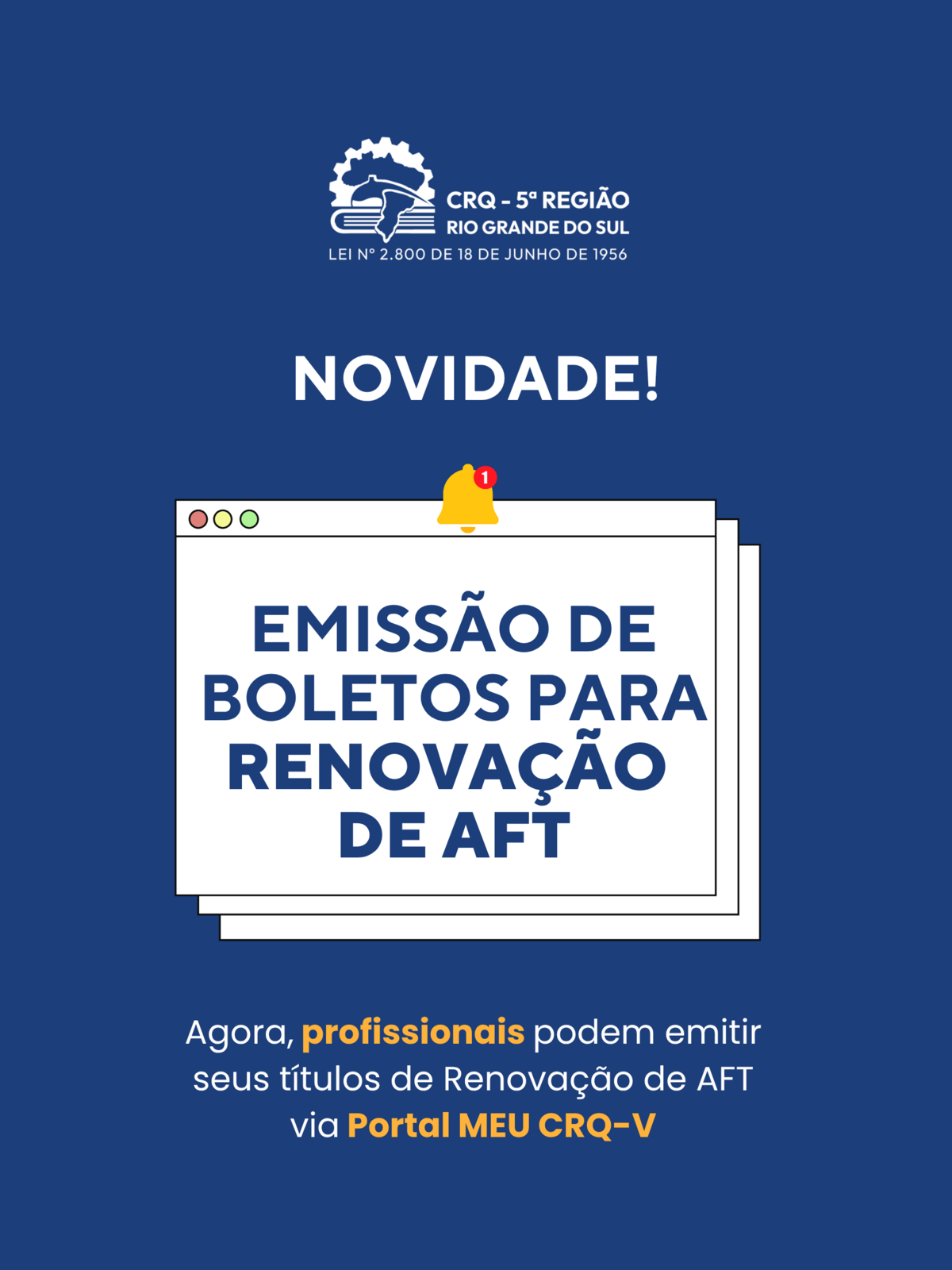 Emissão de boletos para Renovação de AFT